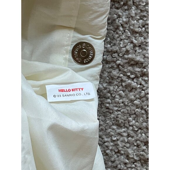 Hello Kitty Quilted Tote Bag White With Red Bow Design Cute & Spacious For Every - Picture 8 of 8